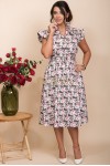 Rochie Luisa din bumbac, cu captuseala si curea